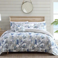Tommy Bahama - California King Comforter Set, Cotton Reversible Bedding with Matching Shams &amp; Bedskirt, All Season Home Decor
