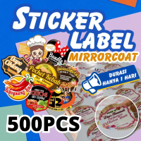 500PCS Sticker label.Sticker produk.Sticker label produk.Sticker mirrorcoat.Sticker balang kuih.Stic