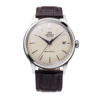 【ORIENT 東方錶】ORIENT 東方錶 DATEⅡ機械錶 皮帶款 象牙白色 - 38.4mm(RA-AC0M04Y)