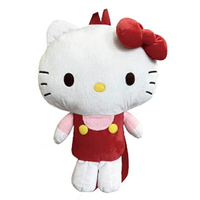 【震撼精品百貨】Hello Kitty 凱蒂貓~日本SANRIO三麗鷗 KITTY造型絨毛後背包-紅*13754
