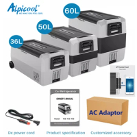 36/50/60L Alpicool Car Refrigerator DC12V Compressor Portable Freezer Fridge Quick Refrigeration Travel Outdoor Picnic Cooler