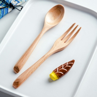 木頭勺叉餐具套裝飯勺家用湯勺日式勺子簡約長柄木柄叉子木質勺叉