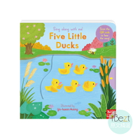 Five Little Ducks | Sing along with me | 外文 | 繪本 | 童謠 | QR Code | Nosy Crow | 推拉轉 | 黃郁軒(小小)作品 | 小手肌肉訓練 | 創造力