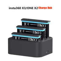 Insta360 X3 Battery Charger Hub Fast Charging For Insta 360 ONE X 3 ONE X 2 Accessories