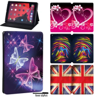 Tablet Case for Apple IPad 8 2020 10.2 Inch PU Leather Funda Flip iPad Cases Soft Stand Cover Shell + Free Stylus