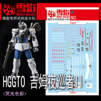 Flaming Snow Water Decals HG-99 for HG 1/144 RGM-79V GM Night Seeker Ⅱ Model Hobby DIY Stickers Fluo