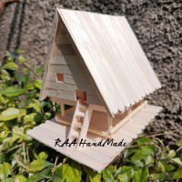miniatur rumah adat tambi sulawesi tengah stik eskrim LED