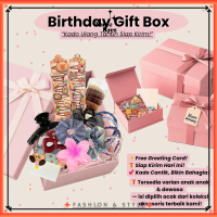 TD - GIFT BOX HAPPY BIRTHDAY AKSESORIS RAMBUT PREMIUM / KADO ULANG TAHUN SET JEPITAN IKAT RAMBUT CAN