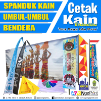 Jasa Cetak Spanduk Kain / Umbul-umbul / Bendera /Custom Sablon Print Satuan