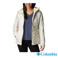 【Columbia 哥倫比亞 官方旗艦】女款-Joy Peak金鋁點極暖防潑連帽外套-印花(UWR71020FW/HF)