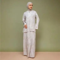 Lozy Hijab - Serena Tunik One Set Series Blouse Skirt Malay Bahan Poly Eco Luxury Koleksi Raya Lebar