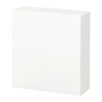 BESTÅ 上牆式收納櫃組合, 白色/lappviken 白色, 60x22x64 公分