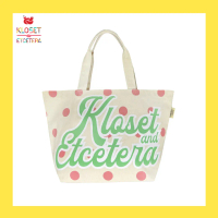 แนะนำ แนะนำ Kloset & Etcetera Pink Dot Tote Bag / L กระเป๋าถุงผ้าสะพายไหล่ ขนาดใหญ่TikTok