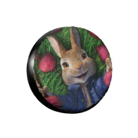Rabbit Pattern 14" 15" 16" 17" Inch Leather Spare Wheel Tire Cover Case Bag Pouch Protector Car Tyres for Cars Accessories