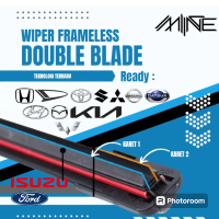 Wiper Frameless Dual Blade Double Blade DAIHATSU Merk MINE Harga 1 Pasang Free Microfiber + Kapsul W