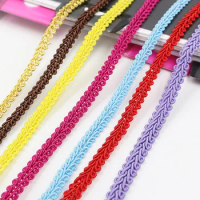 H718 10Y Colorful Centipede Lace Trim Knitting Wedding Embroidered Lace Diy Patchwork Ribbon Lace Sewing Supplies Crafts