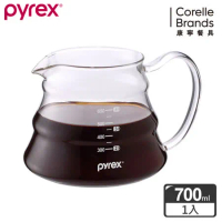 【美國康寧 Pyrex】 咖啡玻璃壺 700ML