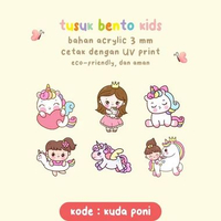Food Picks Tusukan Bento Acrylic Disney Princess Marvel bento lunch box akrilik FOOD,3pcs (random)
