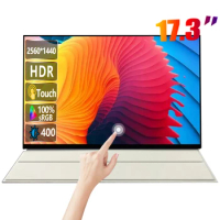 17.3 Inch 2K Touchscreen Portable Monitor 165HZ 2560*1440 HDR 100%sRGB Display IPS Screen For PC Laptop Xbox PS4 PS5 Switch