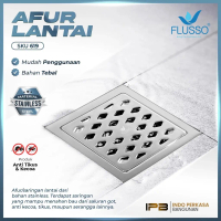 FLUSSO Afur Lantai Anti Kecoa Stainless | Floor Drain Anti Serangga Anti Bau | 617 618 619 620 635
