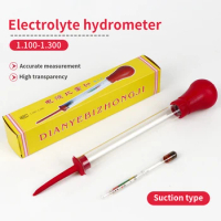 1.100-1.300 Electrolytic Hydrometer Suction Type Electro-hydraulic Hydrometer Density Meter Acid Tester Electrolyte Lead