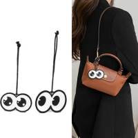Cute Big Eye Small Bag Hangings Cowhide Pendant Cute Mini Pendant for Longchamp Mini Bag Accessories