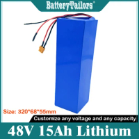48V 15Ah battery pack 48V 15Ah 1000W ebike e scooter Lithium ion battery 30A BMS ebike scooter and 2A Charger Free shipping