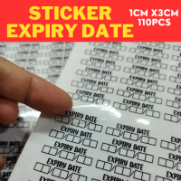 FZ Sticker Expiry Date Saiz 1cm x 3cm 110pcs Transparent Waterproof