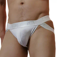 Sexy Men Cotton Jockstrap Underwear Athletic Supporter Male Thong strap Briefs Breathable Comfortable Underpants Cueca Tanga