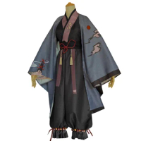 Anime! Demon Slayer:Kimetsu no Yaiba Tokitou Muichirou Game Suit Kimono Uniform Cosplay Costume Halloween Outfit