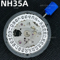Japan Seiko NH35A Automatic Movement Mechanical tmi NH35 24 Jewels Self-winding High Accuracy Winding Stem Set Watch White