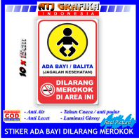 label stiker ada bayi dilarang meroko sticker kesehatan udara anti asap roko