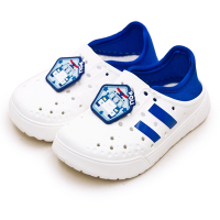 POLI波力 輕量透氣兒童休閒洞洞涼、拖鞋 台灣製造 白藍 10629