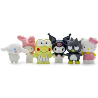 6 Pcs Cute Hello Kitty Kurumi My Melody Cinnamoroll Animal Figure Animal Figurines Toys Mini Collection Playset Cake Plant Decor