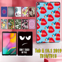 Case for Samsung Galaxy Tab A 10.1 2019 SM-T510/SM-T515 Ultra-thin Plastic Durable Protective Back Shell Cover+Stylus