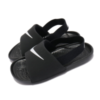 Nike 涼拖鞋 Kawa Slide 套腳 童鞋 輕便 舒適 大logo 簡約 小童 穿搭 黑 白 BV1094001