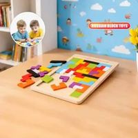 OEM ONE-M334 Puzzle Wooden Intellegence Mainan Kayu Anak / Tetris Block Mainan Edukasi Anak / Puzzle