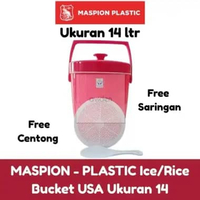 [AVIDEN] MASPION Plastic Ice / Rice Bucket USA / Termos Nasi / Es Batu - Ukuran 14 Liter USA 14 (War