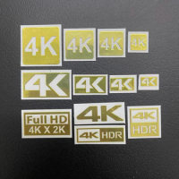 4K HDR FHD HD certification label TV Monitor Home Theater mobile phone computer case personality metal sticker