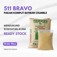 Pur Ayam 511 Bravo Pakan Komplit Butiran Pokphand - Repack 1Kg