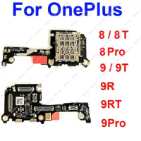 For Oneplus One Plus 8 8Pro 8T 9 9Pro 9T 9R 9RT Sim Card Tray Reader Slot Socket Board Connector with phone Board Parts