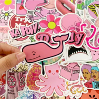 10/30/60pcs Cute Cartoon Pink Coquette Stickers Cat Animal Decals  Decoration Notebook Phone Suitcase Fridge Guitar Sticker Toys