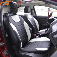 AutoDecorun 19PCS custom leather covers seat for Peugeot 307 SW car accessories seat covers cars cushion seat supports protector