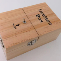New Toys Turns Itself Off Useless Box Leave Me Alone Amazing Box Machine Fully Assembled In Real Wood As Christmas Gift