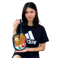 Clutch Puffy Pouch Shrelo Tempat Pensil Make Up Celengan Ayam Jadul Mangkok Bakmi Lucu