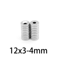 10-200pcs 12x3-4mm Strong Ring Countersunk Magnets 12mm x 3mm Hole 4mm Rare Earth Neodymium 12*3-4mm