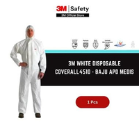 3M 4510 Coverall Disposable Protective Hazmat - Baju Apd Medis M