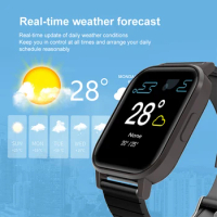 Best selling women men bracelet Smart Band Weather push Blood Pressure Fitness Tracker temperature Smartwatch Waterproof