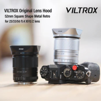 Viltrox 23mm 33mm 56mm F1.4 Square Shape Lens Hood Metal Retro 52mm for Viltrox Sony E Fuji X Nikon Z Mount Camera Lens