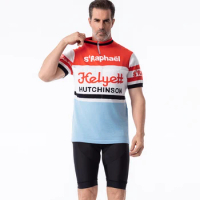 St Raphael-Helyett-Hutchinson Merino Wool Retro Cycling Jersey